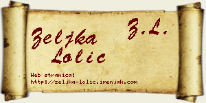 Željka Lolić vizit kartica